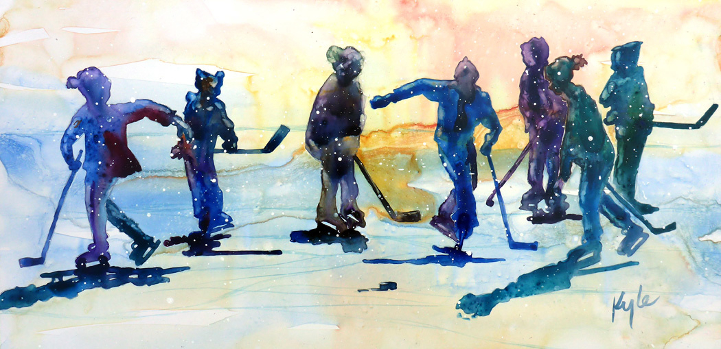 Canada, eh? 2 (Skaters on Duck Lake)