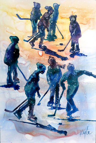 Canada, eh? 3  (Skaters on Duck Lake)